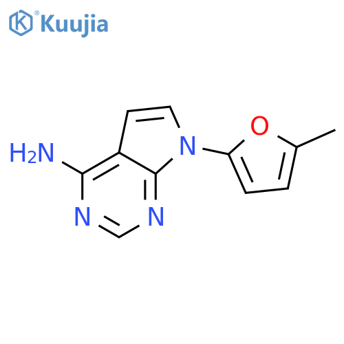 7H-Pyrrolo[2,3-d]pyrimidin-4-amine, 7-(5-methyl-2-furanyl)- structure