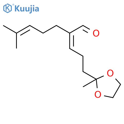 5-HEPTENAL, 6-METHYL-2-[3-(2-METHYL-1,3-DIOXOLAN-2-YL)PROPYLIDENE]- structure
