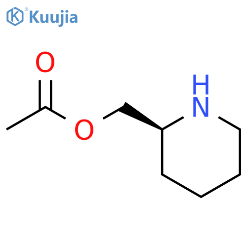 2-Piperidinemethanol, acetate (ester), (2S)- structure