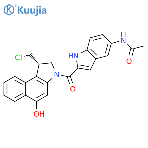 Acetamide,N-[2-[[(1S)-1-(chloromethyl)-1,2-dihydro-5-hydroxy-3H-benz[e]indol-3-yl]carbonyl]-1H-indol-5-yl]- structure