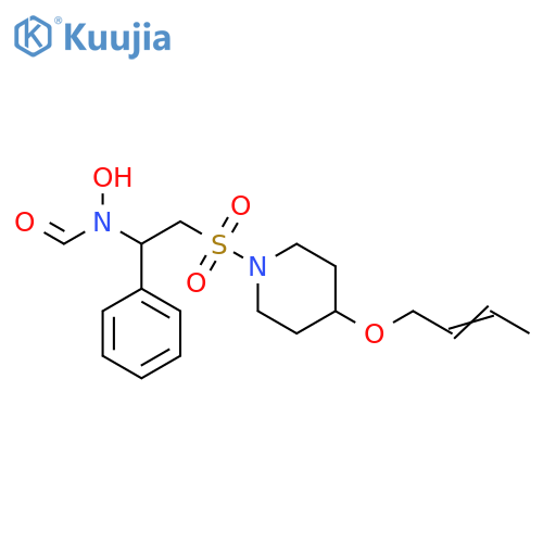 Piperidine,4-(2-butenyloxy)-1-[[2-(formylhydroxyamino)-2-phenylethyl]sulfonyl]- structure