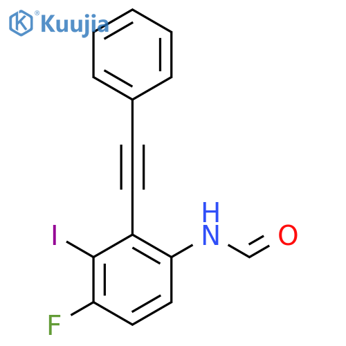 Formamide, N-[4-fluoro-3-iodo-2-(phenylethynyl)phenyl]- structure