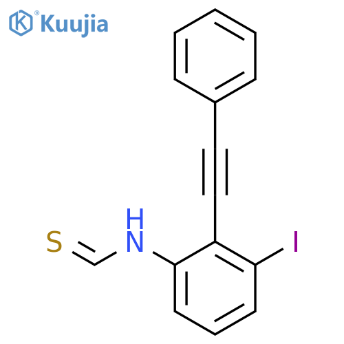 Methanethioamide, N-[3-iodo-2-(phenylethynyl)phenyl]- structure
