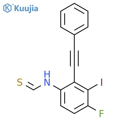 Methanethioamide, N-[4-fluoro-3-iodo-2-(phenylethynyl)phenyl]- structure