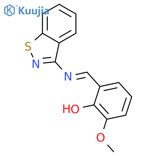 Phenol, 2-[(1,2-benzisothiazol-3-ylimino)methyl]-6-methoxy- structure