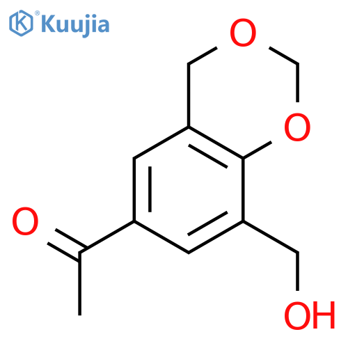 Ethanone, 1-[8-(hydroxymethyl)-4H-1,3-benzodioxin-6-yl]- structure
