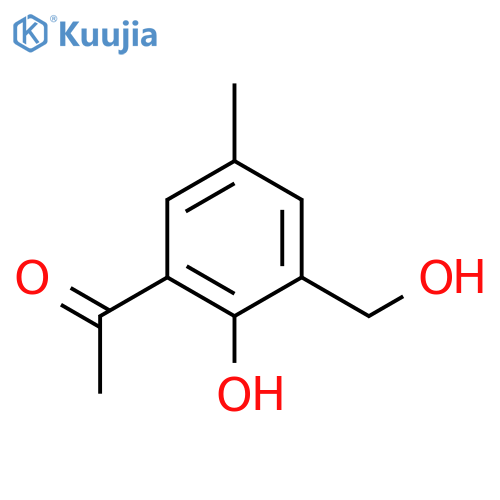 Ethanone, 1-[2-hydroxy-3-(hydroxymethyl)-5-methylphenyl]- structure