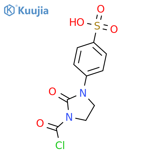 Benzenesulfonic acid, 4-[3-(chlorocarbonyl)-2-oxo-1-imidazolidinyl]- structure