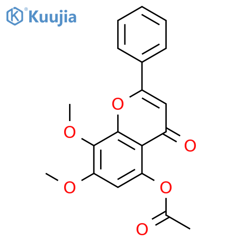 7,8-Dimethoxy-4-oxo-2-phenyl-4H-1-benzopyran-5-yl acetate structure