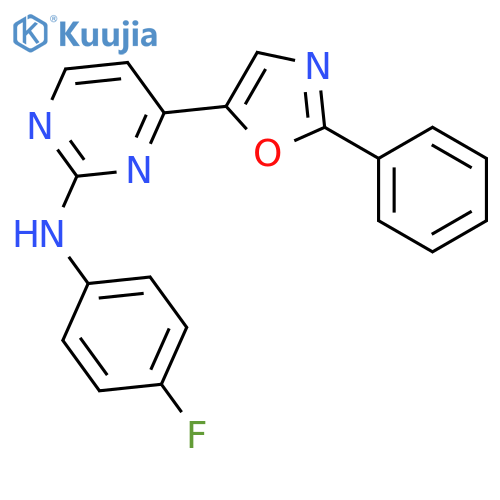 2-Pyrimidinamine, N-(4-fluorophenyl)-4-(2-phenyl-5-oxazolyl)- structure