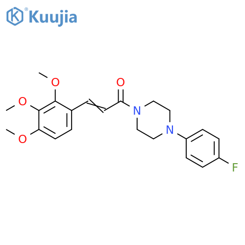 (2E)-1-[4-(4-fluorophenyl)piperazin-1-yl]-3-(2,3,4-trimethoxyphenyl)prop-2-en-1-one structure