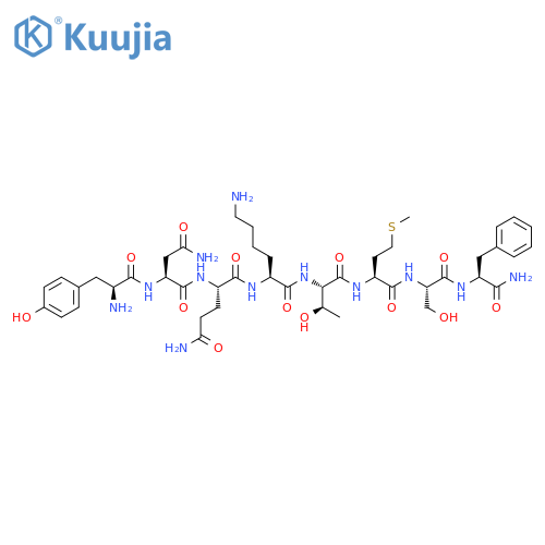 L-Phenylalaninamide,L-tyrosyl-L-asparaginyl-L-glutaminyl-L-lysyl-L-threonyl-L-methionyl-L-seryl- structure