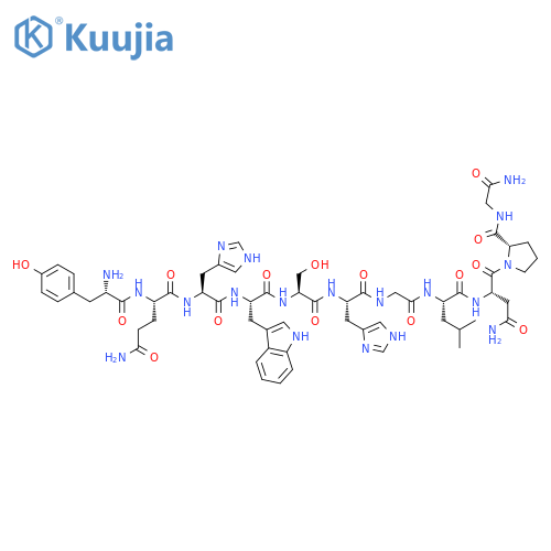 Glycinamide,L-tyrosyl-L-glutaminyl-L-histidyl-L-tryptophyl-L-seryl-L-histidylglycyl-L-leucyl-L-asparaginyl-L-prolyl- structure