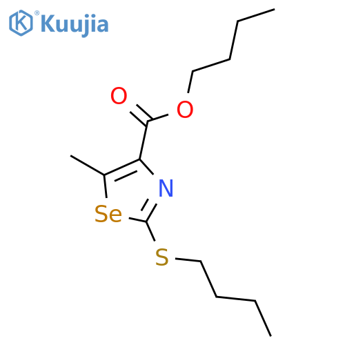 4-Selenazolecarboxylic acid, 2-(butylthio)-5-methyl-, butyl ester structure