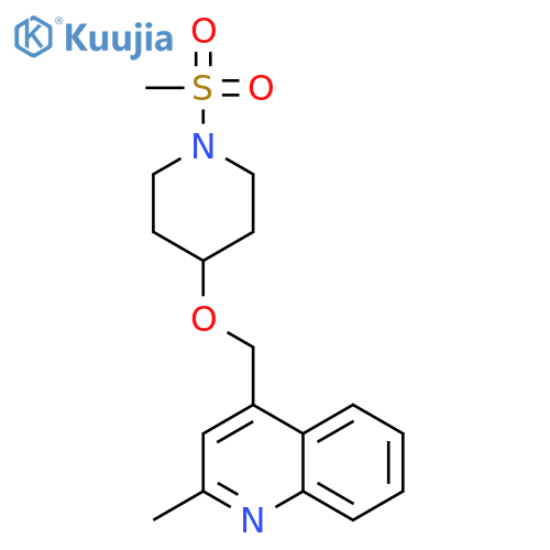 Piperidine, 4-[(2-methyl-4-quinolinyl)methoxy]-1-(methylsulfonyl)- structure