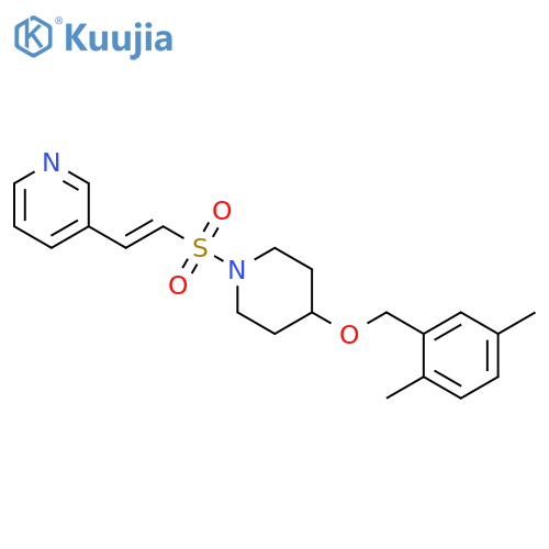 Piperidine,4-[(2,5-dimethylphenyl)methoxy]-1-[[(1E)-2-(3-pyridinyl)ethenyl]sulfonyl]- structure