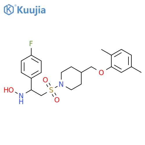 Piperidine,4-[(2,5-dimethylphenoxy)methyl]-1-[[2-(4-fluorophenyl)-2-(hydroxyamino)ethyl]sulfonyl]- structure