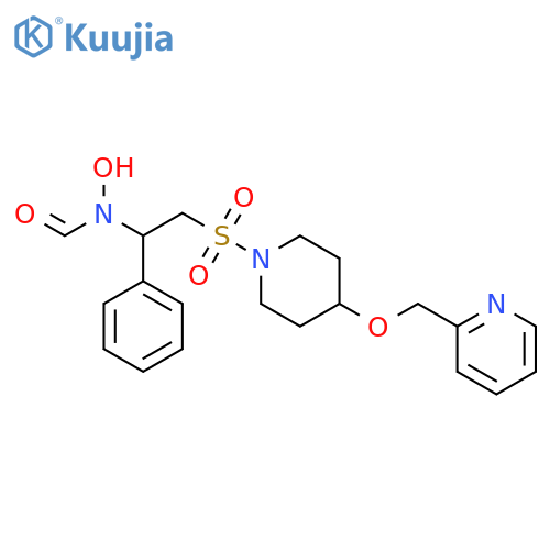 Piperidine,1-[[2-(formylhydroxyamino)-2-phenylethyl]sulfonyl]-4-(2-pyridinylmethoxy)- structure
