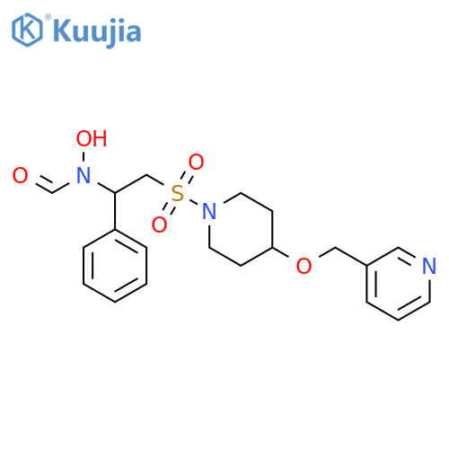 Piperidine,1-[[2-(formylhydroxyamino)-2-phenylethyl]sulfonyl]-4-(3-pyridinylmethoxy)- structure