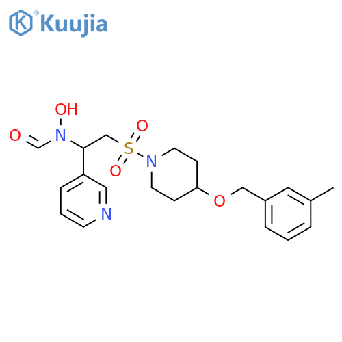 Piperidine,1-[[2-(formylhydroxyamino)-2-(3-pyridinyl)ethyl]sulfonyl]-4-[(3-methylphenyl)methoxy]- structure