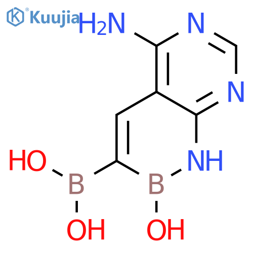 Boronic acid,(5-amino-1,2-dihydro-2-hydroxypyrimido[5,4-e]-1,2-azaborin-3-yl)- (9CI) structure