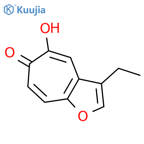 6H-CYCLOHEPTA[B]FURAN-6-ONE, 3-ETHYL-5-HYDROXY- structure