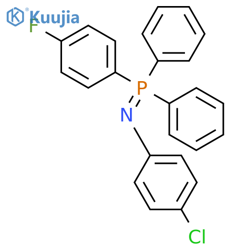 Benzenamine, 4-chloro-N-[(4-fluorophenyl)diphenylphosphoranylidene]- structure