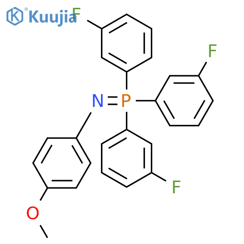 Benzenamine, 4-methoxy-N-[tris(3-fluorophenyl)phosphoranylidene]- structure