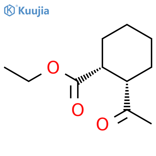 CYCLOHEXANECARBOXYLIC ACID, 2-ACETYL-, ETHYL ESTER, CIS- structure