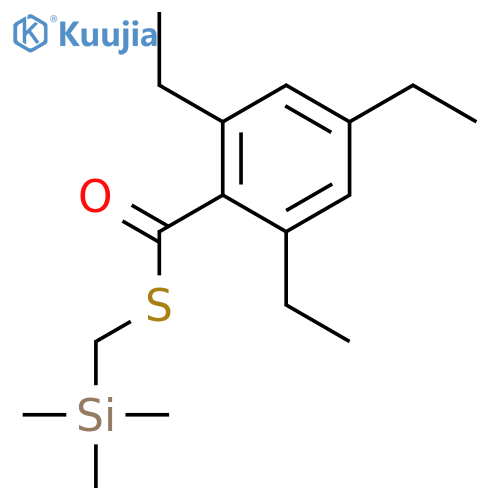 BENZENECARBOTHIOIC ACID, 2,4,6-TRIETHYL-, S-[(TRIMETHYLSILYL)METHYL] ESTER structure