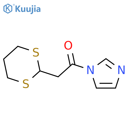 1H-Imidazole, 1-(1,3-dithian-2-ylacetyl)- structure