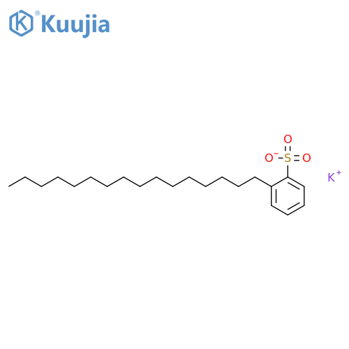 Benzenesulfonic acid,hexadecyl-, potassium salt (1:1) structure