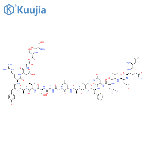 L-Serine,L-leucyl-L-glutaminyl-L-a-aspartyl-L-valyl-L-histidyl-L-asparaginyl-L-phenylalanyl-L-valyl-L-alanyl-L-leucylglycyl-L-alanyl-L-seryl-L-isoleucyl-L-alanyl-L-tyrosyl-L-arginyl-L-a-aspartylglycyl-L-seryl- (9CI) structure