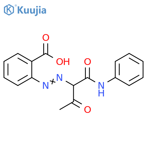 Benzoic acid, 2-[[2-oxo-1-[(phenylamino)carbonyl]propyl]azo]- structure