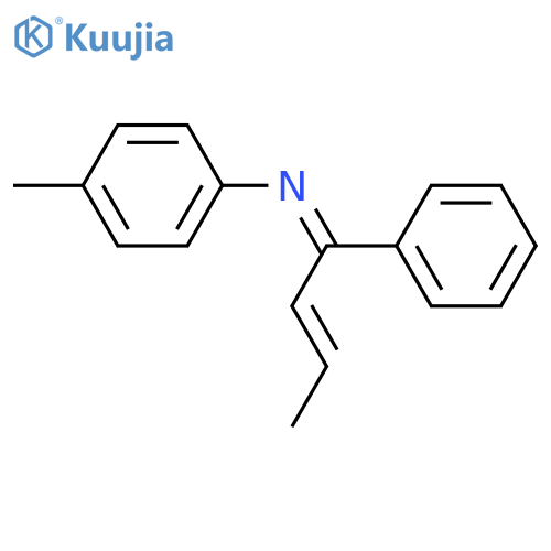 BENZENAMINE, 4-METHYL-N-(1-PHENYL-2-BUTENYLIDENE)- structure