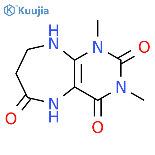 1H-Pyrimido[4,5-b][1,4]diazepine-2,4,6(3H)-trione,  5,7,8,9-tetrahydro-1,3-dimethyl- structure