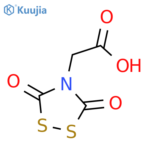 1,2,4-Dithiazolidine-4-acetic acid, 3,5-dioxo- structure