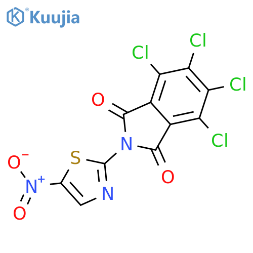 1H-Isoindole-1,3(2H)-dione, 4,5,6,7-tetrachloro-2-(5-nitro-2-thiazolyl)- structure
