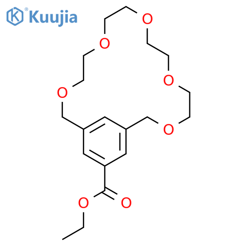 3,6,9,12,15-PENTAOXABICYCLO[15.3.1]HENEICOSA-1(21),17,19-TRIENE-19-CARBOXYLIC ACID, ETHYL ESTER structure