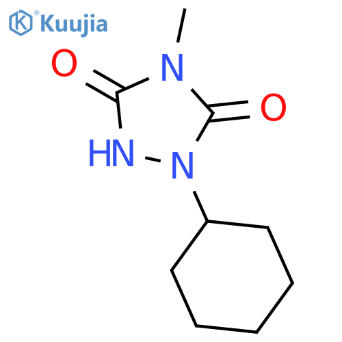 1,2,4-Triazolidine-3,5-dione, 1-cyclohexyl-4-methyl- structure