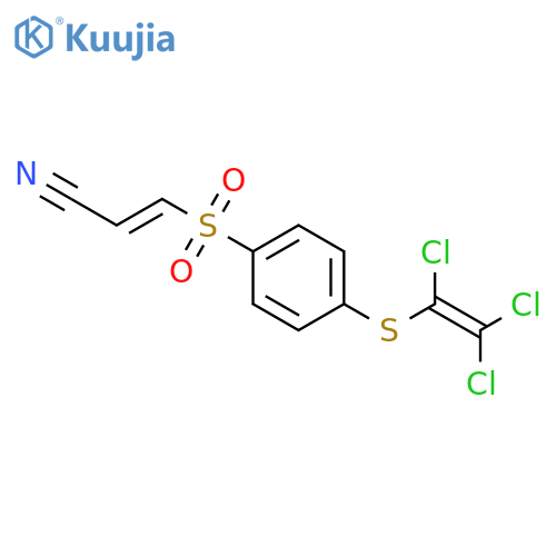 2-Propenenitrile, 3-[[4-[(trichloroethenyl)thio]phenyl]sulfonyl]- structure