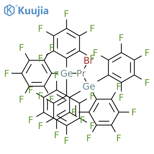 Praseodymium, bromobis[tris(pentafluorophenyl)germyl]- structure