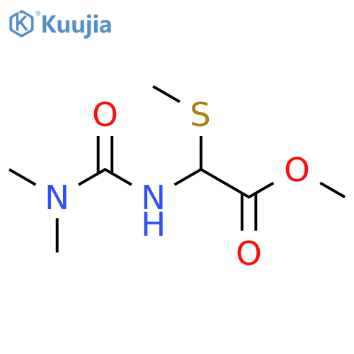 Acetic acid, [[(dimethylamino)carbonyl]amino](methylthio)-, methyl ester structure