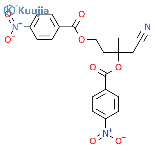 Pentanenitrile, 3-methyl-3,5-bis[(4-nitrobenzoyl)oxy]- structure
