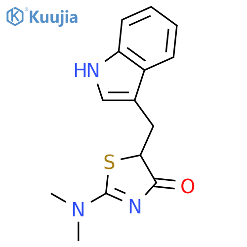 4(5H)-THIAZOLONE, 2-(DIMETHYLAMINO)-5-(1H-INDOL-3-YLMETHYL)- structure