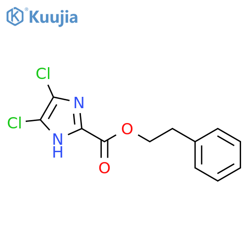 1H-Imidazole-2-carboxylic acid, 4,5-dichloro-, 2-phenylethyl ester structure