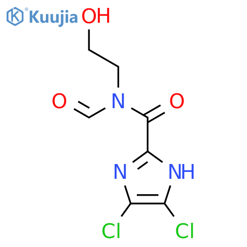 1H-IMIDAZOLE-2-CARBOXAMIDE, 4,5-DICHLORO-N-FORMYL-N-(2-HYDROXYETHYL)- structure