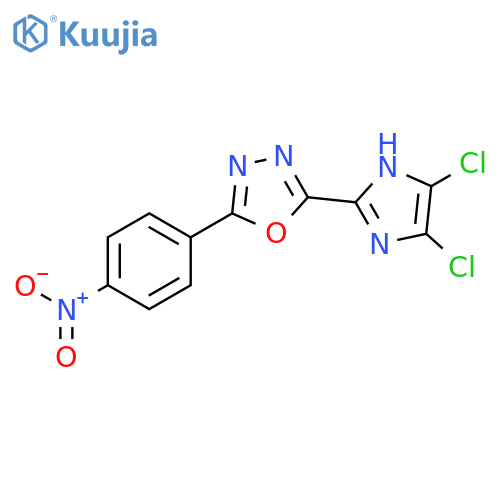 1,3,4-OXADIAZOLE, 2-(4,5-DICHLORO-1H-IMIDAZOL-2-YL)-5-(4-NITROPHENYL)- structure