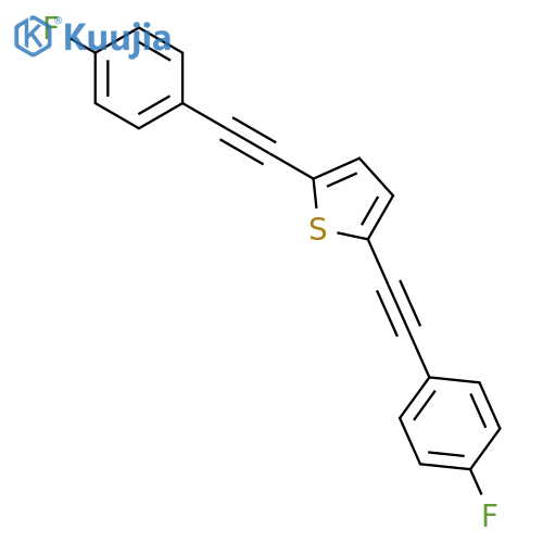Thiophene, 2,5-bis[(4-fluorophenyl)ethynyl]- structure