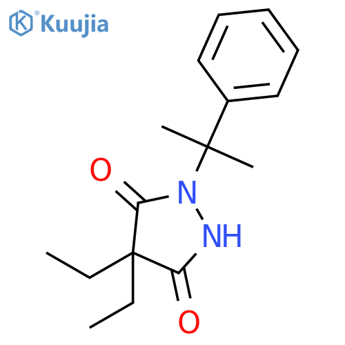 1-Pyrazolidinyl, 4,4-diethyl-2-(1-methyl-1-phenylethyl)-3,5-dioxo- structure